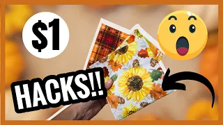 🤯 YOU WON'T BELIEVE WHAT I MADE WITH $1 NAPKINS | FALL NAPKIN HACKS 2023!