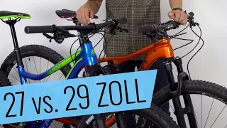 27 vs. 29 Zoll - Mountainbike Laufradgrößen im Vergleich - Fahrrad.org