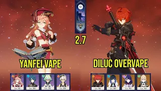 (F2P) PYRO IMPACT: C6 YANFEI Vape & C0 DILUC Overvape | 2.7 Spiral Abyss Floor 12 | Genshin Impact