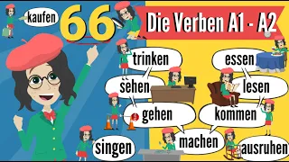 Deutsch lernen | deutsch A1 - A2 | Mehr als 66 Verben | Hören & Verstehen | easy german
