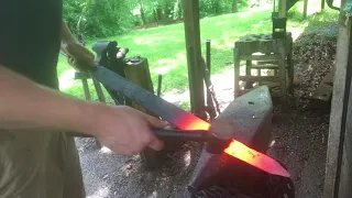 Forging a Viking sword by hand part 1. The forging