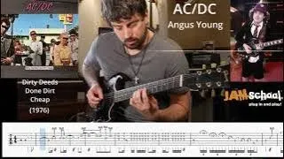 AC/DC Dirty Deeds Done Dirt Cheap Guitar Solo Angus Young (With TAB)