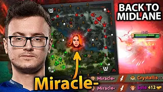 When MIRACLE goes MIDLANE and starts Farming PROS in dota 2
