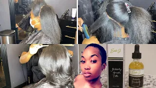 MY VERY 1ST SILK PRESS AFTER BIG CHOP 3 YEARS GROWTH