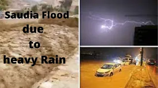 The desert is sinking! Heavy rains in Saudi Arabia flood Taif . very heavy rain..