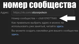 Как узнать номер сообщества, группы во Вконтакте для подключения монетизации ?