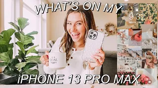 WHAT'S ON MY iPHONE 13 PRO MAX! *spring iOS 15 customization + how i organize my iphone*