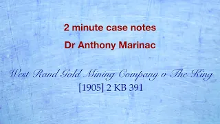 West Rand Gold Mining v The King (Nature of International Law)