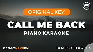 Call Me Back - James Charles (Piano Karaoke)
