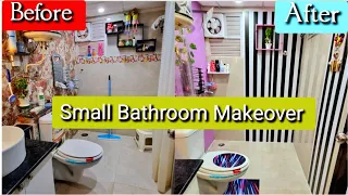 DIY-Small Bathroom Transformation in a Low budget/Cleaning/Decor/organization/New&unique Idea👍