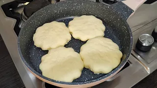 Make Bread in 10 Minutes in a Fry pan | No eggs, No yeast, No butter