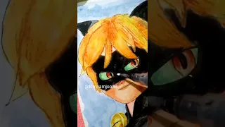 #miraculous #ladybug#catnoir#watercolourpainting#miraculousladybug#painting#shorts#youtubeshorts