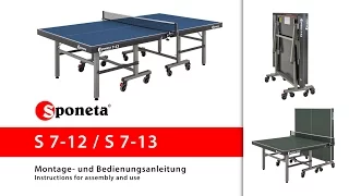 Sponeta S 7-12 / S 7-13 - Montageanleitung Tischtennistisch / Instructions for assembly and use