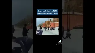 Snowball fight filmed in 1897...