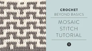 How to CROCHET MOSAIC STITCH (step by step tutorial!) | Yarnspirations