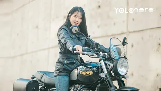 Women's Rider Experiencing European Motorcycle for the First Time! 【Triumph Street Twin】