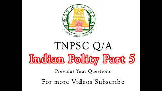 TNPSC | PYQ | Indian Polity Part - 5 | Gr 1, 2, 2A & 4 | Question Answer | Bilingual | MCQ