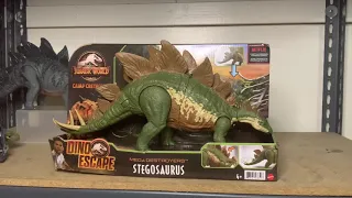 Jurassic World Dino Escape Stegosaurus Mega Destroyers review mattel - Jurassic  fact code