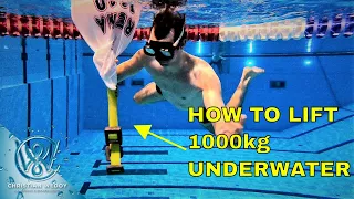 How to lift heavy objects underwater with a air bag - Lift 1000 kg with ease