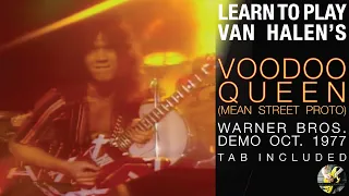 Van Halen - Voodoo Queen - Warner Bros. Demo - Eddie Van Halen Guitar Lesson with Tab