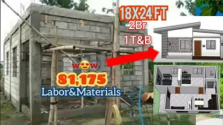 WOW 81,175 Budget Ganito inabot? Subrang laki ng natipid 18x24 Feet 2Br 1T&B