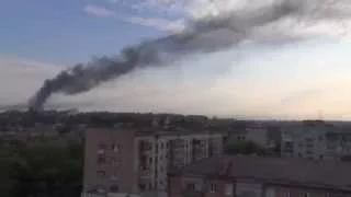 Пожар и взрывы на БРСМ.11 июня 2015.6:40 утра Васильков.