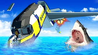 Plane Crash Survival attracts SHARKS! (Stormworks)