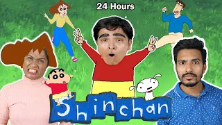 Living Like SHINCHAN For 24 Hours | Hungry Birds X Shinchan