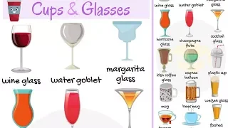 List of Cups and Glasses in English | Glassware Vocabulary Words