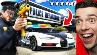 Playing As POLICE Stealing SECRET SUPERCARS In GTA 5 (Unbelievable)