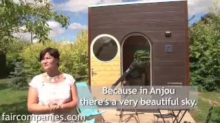 Tiny, portable, prefab cube shelters in medieval French town
