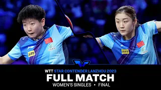 FULL MATCH | CHEN Meng vs SUN Yingsha | WS F | #WTTLanzhou 2023