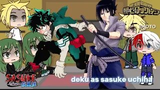 Past deku family and friends react to deku as sasuke uchiha || neglected au || read description