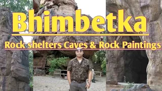 Bhimbetka rock shelters, bhimbetka caves, bhimbetka rock paintings,