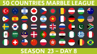 50 Countries Marble Race League Season 23 Day 8/10 Marble Race in Algodoo