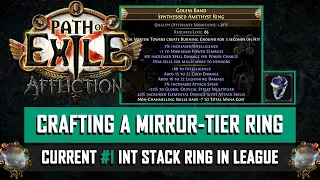 [POE 3.23] Mirror Crafting an Int Stack Ring in Affliction