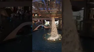 water fall in marina bay sands shopping mall Singapore 😱😱😱