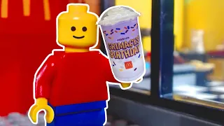 LEGO Man Drinks the Grimace Shake!