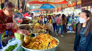 Countryside Popular Cambodian Street Food, Roasted Fish, Chicken, Snail, Frog, Egg, Fruit & More