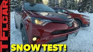 2018 Honda CR-V vs Toyota RAV4 Snowy AWD Review