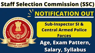 SSC Sub-Inspector SI In Delhi Police And Central Armed Police Forces Examination 2022 |CPO SI & CAPF