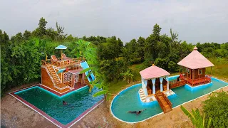 Amazing Top 2 Build A Great Bamboo Resort And The Biggest Swimming Pool