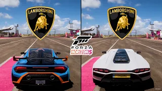 Forza Horizon 5 | Lamborghini Huracan STO 2020 vs. Countach LPI 800-4 2021 Performance Comparison
