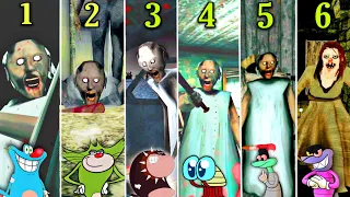 💀GRANNY vs GRANNY 2 vs GRANNY 3 vs GRANNY 4 vs GRANNY 5 vs GRANNY 6 Gameplay || Oggy and Jack Voice