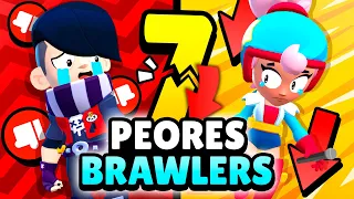 ¿EDGAR VOLVIÓ a CAER? 😕 ¡TOP 7 PEORES BRAWLERS del MOMENTO! 👎