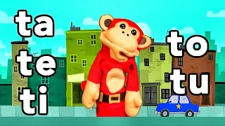 Sílabas ta te ti to tu - El Mono Sílabo - Videos Infantiles - Educación para Niños #