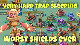 Lords Mobile - TRAP with a lot of troops. Worst shields... Huge reports with infantry blast hits