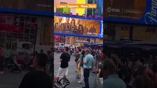 New York Walk at Times Square. Manhattan NYC