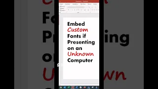 Embed Fonts? 🔥 [PPT TIPS! 💻] #shortsfeed