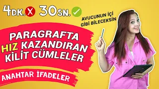 Paragrafta Hız Kazandıran Kilit Cümleler ve Anahtar İfadeler | 1. Bölüm | ÖSYM'nin Türkçesi 1. Ders